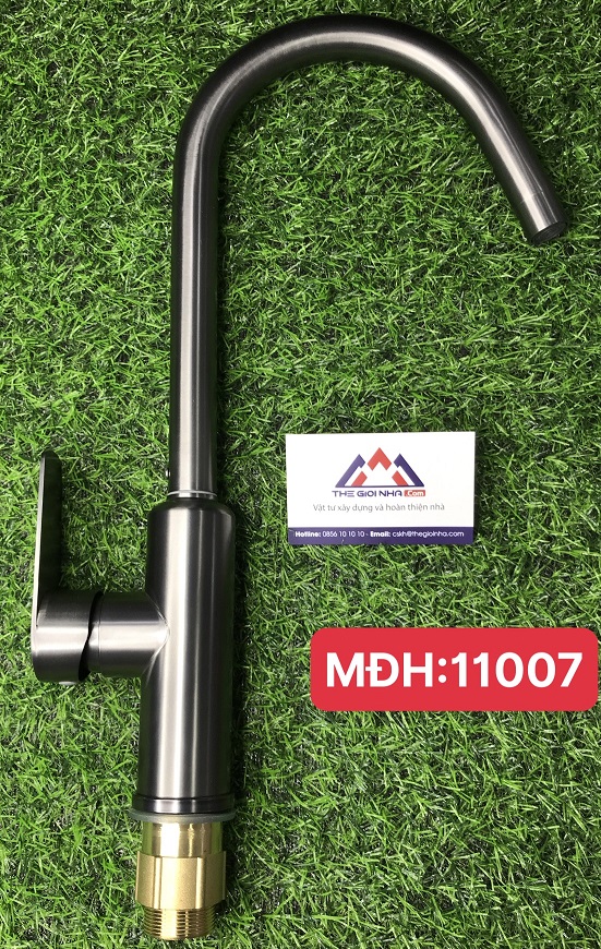 Vòi rửa bát nóng lạnh inox, màu ghi MC-1230E Luco